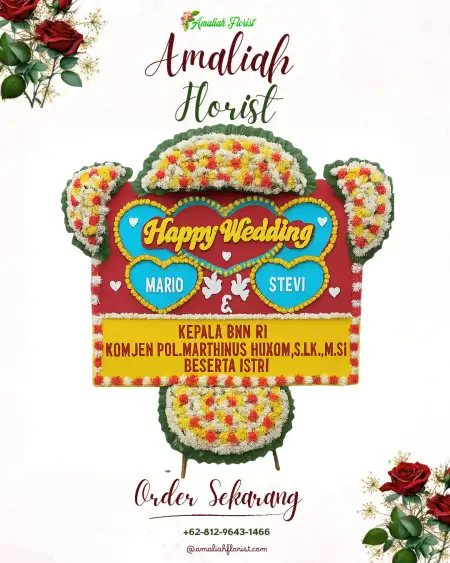 Papan Bunga Pernikahan Sukomangu
